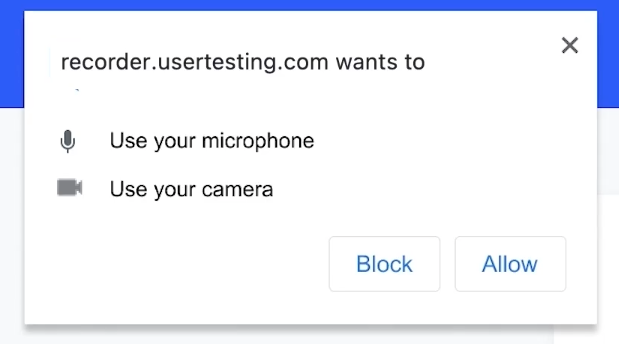 Microphone permission prompt