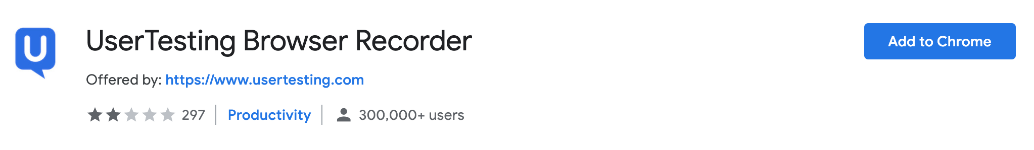 Add to Chrome button