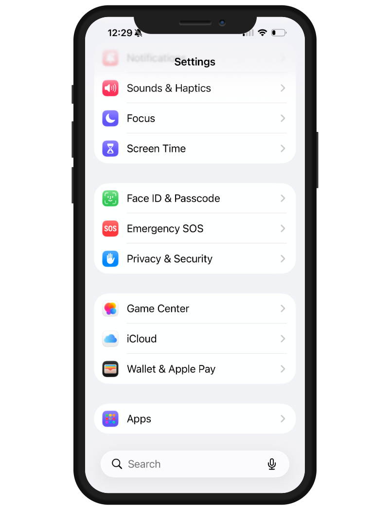 Zoom appinfo-skärm på iPhone eller iPad